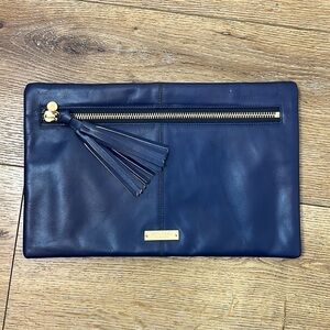 Holly Scott San Francisco Blue Leather Clutch